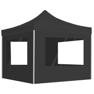 vidaXL Profi-Partyzelt Faltbar mit W&auml;nden Aluminium 2&times;2m Anthrazit