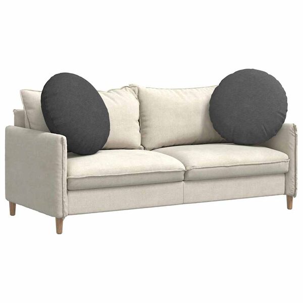 vidaXL Sitzkissen 2 pcs Dunkelgrau &Oslash; 60 cm Cordstoff