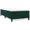 vidaXL Boxspringbett mit Matratze Dunkelgr&uuml;n 90x200 cm Samt