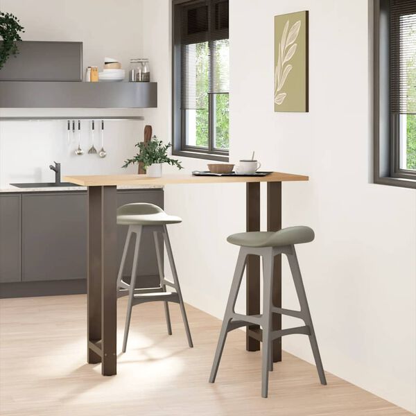 vidaXL Bartischbeine Naturstahl 2 Stk. 40x(110-111) cm Stahl