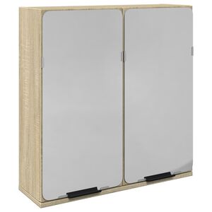vidaXL Bad-Spiegelschrank Sonoma-Eiche 64,5x20x66,5 cm Holzwerkstoff