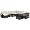 vidaXL Gartensofa-set 12 Stk. Schwarz Poly-Rattan