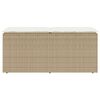 vidaXL Gartenbank mit Kissen Beige 110x40x44 cm Poly Rattan