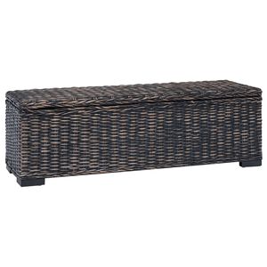 vidaXL Aufbewahrungsbox mit Speicher Schwarz 110 x 35 x 45 cm