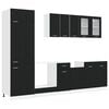 vidaXL K&uuml;cheneinheit Lyon 8 pcs Schwarze Eiche Holzwerkstoff