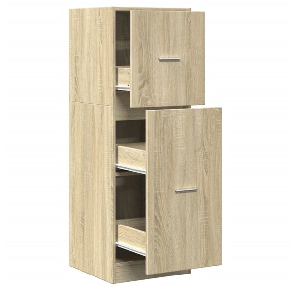 vidaXL Apothekerschrank Sonoma-Eiche 40x41x118 cm Holzwerkstoff