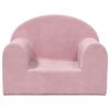vidaXL Kindersofa Rosa Weich Plüsch
