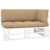 vidaXL Outdoor-Ecksofa Paletten Kiefernholz Impr&auml;gniert Wei&szlig;
