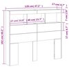 vidaXL LED-Kopfteil mit Ablagen Braun Eichen-Optik 120x17x102 cm