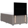 vidaXL Boxspringbett mit Matratze Taupe 120x190 cm Stoff