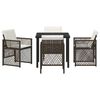 vidaXL Garten Essgruppe 5 pcs Braun Poly-Rattan