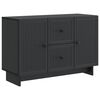 vidaXL Sideboard Schwarz 89 x 34,5 x 60 cm Holzwerkstoff