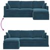 vidaXL Sofa Blau Gesamtabmessungen: 228 x 134 x 80 cm (B x T x H) Samt