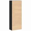 vidaXL Highboard Schwarz Eichen-Optik 70 x 33,5 x 180 cm Holzwerkstoff