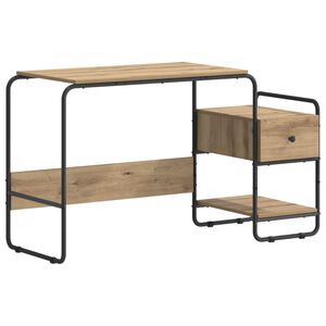 vidaXL Schreibtisch mit Stauraum Artisan-Eiche 131,5 x 50 x 75,5 cm