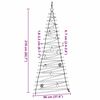 vidaXL Weihnachtsbaum mit 130 LEDs Natur 210 cm Massives Eschenholz