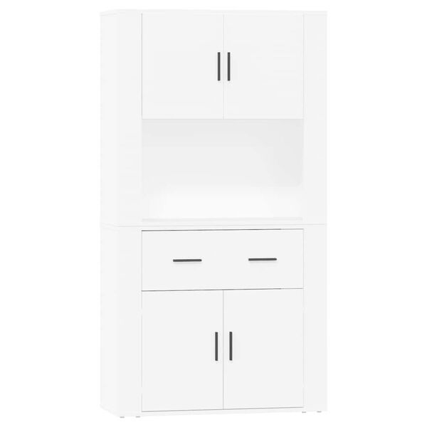 vidaXL Highboard Wei&szlig; Holzwerkstoff