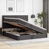 vidaXL Bett mit Stauraum und LED mit LED Grau 160 x 200 cm Kunstleder