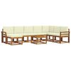 vidaXL Outdoor-Sofagarnitur 9 stk. Natur und Creme