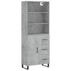 vidaXL Highboard Betongrau 69,5x34x180 cm Holzwerkstoff