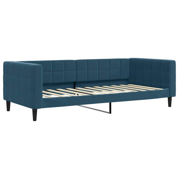 vidaXL Tagesbett Ausziehbar Blau 90x200 cm Samt