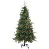 vidaXL K&uuml;nstlicher klappbarer Weihnachtsbaum Gr&uuml;n 120 cm PE und PVC