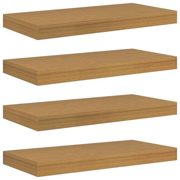 vidaXL Wandregal 4 pcs Beige 50 x 23,5 x 4 cm Holzwerkstoff