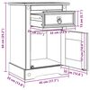 vidaXL Nachttisch Wei&szlig; 45 x 35 x 64 cm Massives Kiefernholz