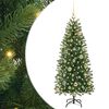 vidaXL K&uuml;nstlicher Weihnachtsbaum mit 150 LEDs Gr&uuml;n 120 cm PE und PVC