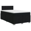 vidaXL Boxspringbett mit Matratze Schwarz 120 x 200 cm Stoff