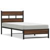 vidaXL Metallbett ohne Matratze Eichen-Optik 90x190 cm