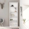 vidaXL B&uuml;cherregal 5 F&auml;cher Wei&szlig; 60x24x175 cm Holzwerkstoff