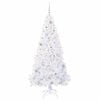 vidaXL K&uuml;nstlicher Weihnachtsbaum Wei&szlig; 180 cm PVC und Stahl
