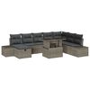 vidaXL Garten-Sofa-Set 11 pcs Grau Poly Rattan