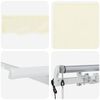 vidaXL Einziehbare Markise Creme 350 x 200 cm Stoff