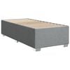 vidaXL Boxspringbett mit Matratze Hellgrau 100x200 cm Stoff