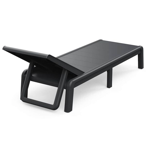 Keter Sonnenliege mit Auflage Formentera Holzstruktur Anthrazit
