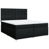 vidaXL Boxspringbett mit Matratze Schwarz 200x200 cm Stoff