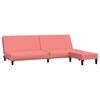 vidaXL Schlafsofa 2-Sitzer mit Fu&szlig;hocker Rosa Samt