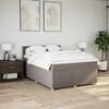 vidaXL Boxspringbett mit Matratze Taupe 160x200 cm Stoff