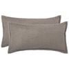 vidaXL Kissenbezug 2 pcs HOUTEN Hellgrau 40 x 70 cm Boucl&eacute;