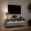 vidaXL TV-Wandschrank mit LED-Beleuchtung Sonoma-Eiche 130x31x45 cm