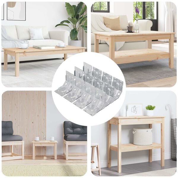 vidaXL Halterung 212 pcs Zink-beschichtet 106 x 55 x 1,5mm Stahl