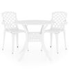 vidaXL 3-tlg. Bistro-Set Aluminiumguss Weiß