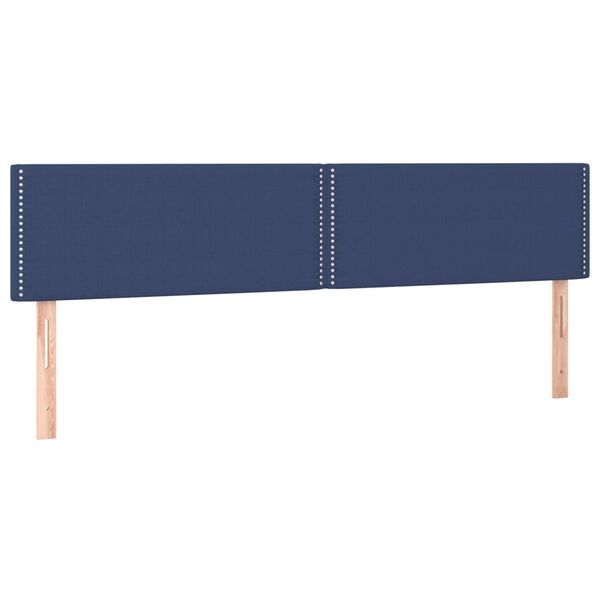 vidaXL Kopfteile 2 Stk. Blau 100x5x78/88 cm Stoff