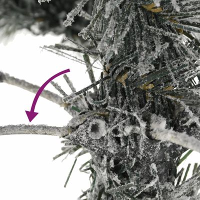 vidaXL Künstlicher Weihnachtsbaum Beschneit 120 cm PVC&PE