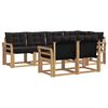 vidaXL Outdoor-Sofagarnitur 7 stk. Wei&szlig; und Schwarz