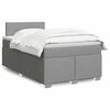 vidaXL Boxspringbett mit Matratze Hellgrau 120x190 cm Stoff