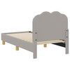 vidaXL Kinderbettgestell mit Kopfteil Hellgrau 70 x 140 cm Schafstoff