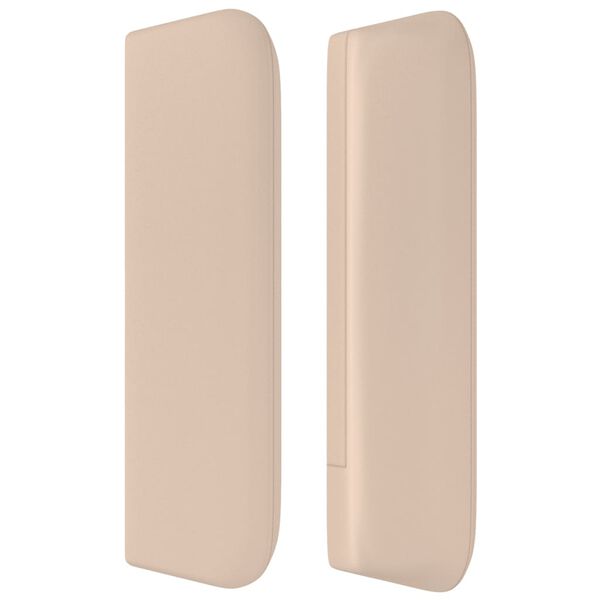 vidaXL Kopfteil mit Ohren Cappuccino-Braun 203x16x78/88 cm Kunstleder